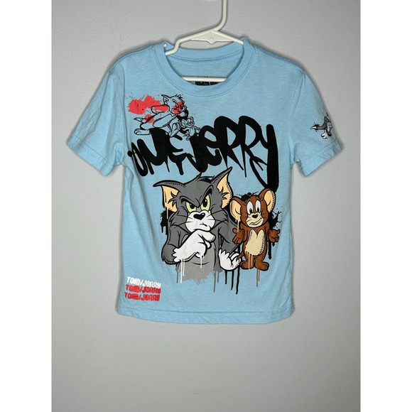 Tom & Jerry Other - Retro Tom and Jerry All Over Graphic Tee Shirt Size 4/5